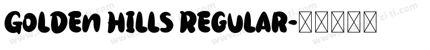 Golden Hills Regular字体转换
